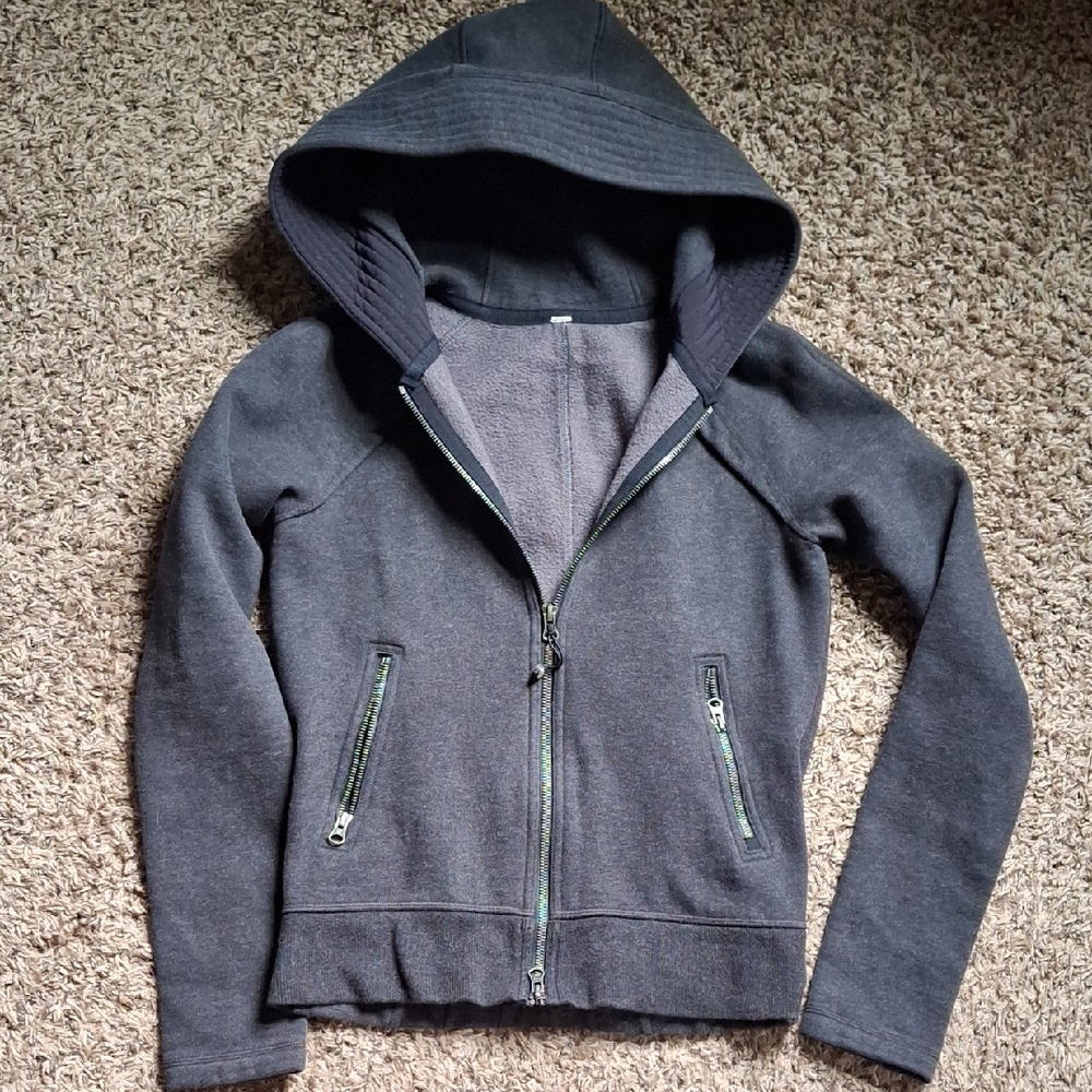 Lululemon Athletica Happy Yin Year  Gray Sporty Hooded  Jacket